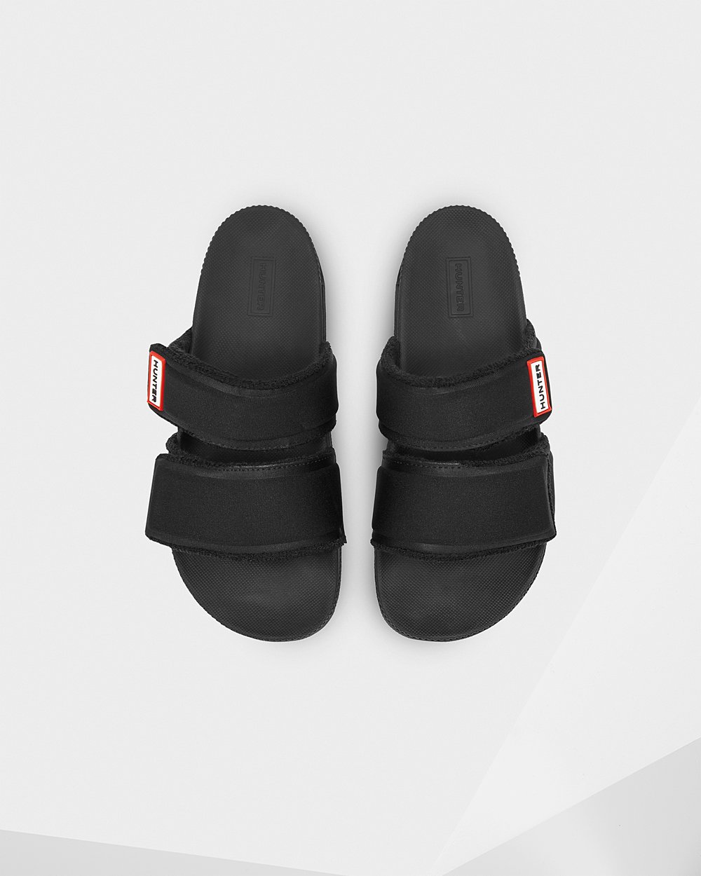 Women Hunter Original Double Strap | Slides Black | NZ-1694-RVLW